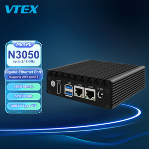 Micro Mini PC Industriel N3050/N3160 Embarqué RJ45 2.5 Gigabit Ethernet Port X2 Mini PC de Poche avec Disque Dur SSD Nouveau Utilisé - Product Image 1