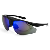 Lunettes de soleil de sport à rabattable, Anti UV, à insertion optique, interchangeable, pour cyclisme et pêche,