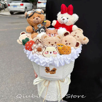 Buket Boneka Hadiah Hari Valentine, Boneka Bunga Buatan Tangan untuk Hadiah Anak Perempuan dan Sahabat Terbaik