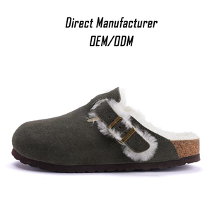 OEM Birkenstocks Boston Lana Forrado Zuecos Logotipo Personalizado Unisex Shearling Sandalias Casa Zapatillas Directo de Fábrica Calidad Original - Product Image 3