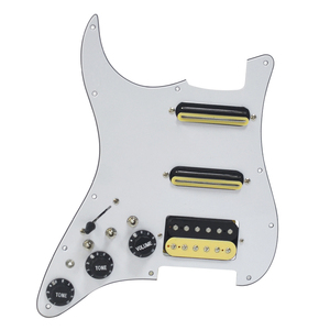 Circuitos de pastillas para guitarra eléctrica ST para zurdos Coil 3.5 SSH (H010+HBC+500K-15+473) con pastilla Zebra + Blanco/Negro - Product Image 2