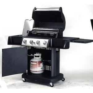 Backyard Outdoor Keuken Koken 4 Branders Rvs Ss Propaan Bbq Barbecue Gas Grills Met Zijbrander