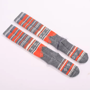 Chaussettes de ski en laine mérinos hautes jusqu'au genou, épaisses, avec semelles en tissu éponge, respirantes et anti-transpiration pour adultes et jeunes, pour la randonnée en plein air et la neige - Product Image 3