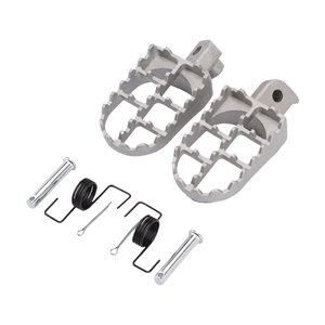 Repose-pieds en aluminium de 8mm pour motos 50cc 70 90 125 Rest Fit <span class=keywords><strong>Motocross</strong></span> Pit for 'Dirty Bike' Silver Motorcycling Body Systems - Product Image 1