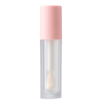 Tube de brillant à lèvres vide mat givré de 4,5 ml avec grande brosse applicatrice, blanc, noir, rose, tube cosmétique avec applicateur épais