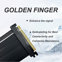 Câble d'extension de carte graphique 32 Gbps PCIe 4.0 X16, adaptateur flexible à 90 degrés inversé simple, boîtier compact ITX, noyau en cuivre pour PC