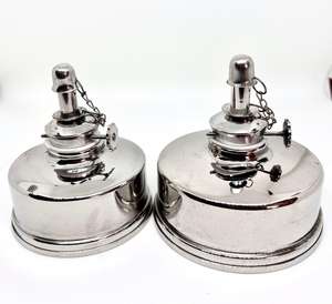 Conteneur à alcool en métal avec bouchon en métal comme mécanisme de mèche pour réguler le niveau de flamme Disponible en deux tailles - Product Image 3