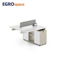 EGROspace Mobilier Professionnel : Poste de Travail Modulaire avec Cloison de Séparation et Banc de Travail pour Bureau