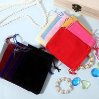 Pochette en velours avec cordon de serrage pour accessoires de téléphone portable et emballage d'électronique grand public