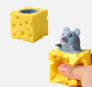 Factory Direct Selling OEM Squeeze Kawaii Cheese Mouse Pop Out Cup Stuffed Animal <b>Toys</b> Anti Stress Fidget <b>Toys</b> for Kids - Product Image 4