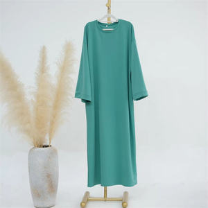 فستان عباية جديد محتشم بلون سادة كاجوال للنساء المسلمات بتصميم سويت شيرت من مجموعة العيد ورمضان - Product Image 4