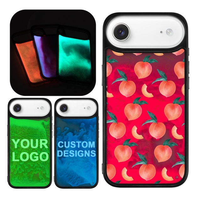 Street Fashion Design Girl Shockproof Luminous Quicksand Phone Case for iPhone 17 Pro Max 16 15 14 13 Custom Print Glitter Cases