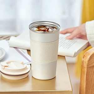 500ML Reusable <b>Coffee</b> Cup Portable <b>Coffee</b> Mug Stainless Steel Vacuum Water <b>Bottle</b> Wine Cup - Product Image 3