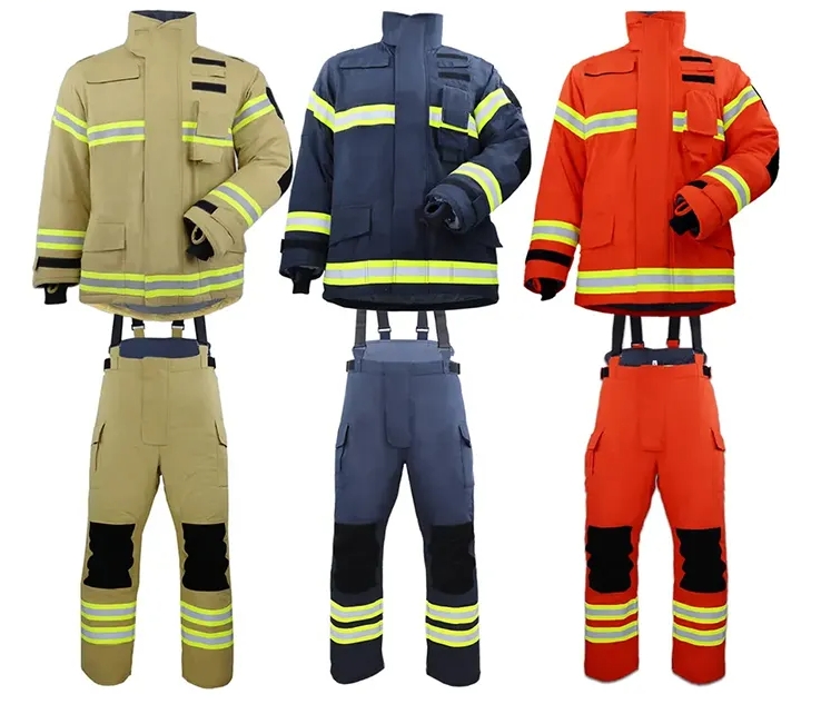 Wholesale Anti-Static Fire Resistant Fireproof Suit Flame Retardant Fabric Fire Fighting Suit Firefighter Suit