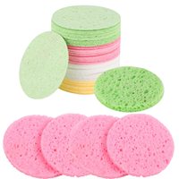 Cellulose naturelle Spa Salon Visage Esthéticiennes Nettoyage Massage bain Démaquillant compr Pad Exfoliant éponge faciale