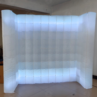 Backdrop Foto Booth Kanvas LED Tiup dengan Lampu LED Strip untuk Penggunaan Dalam Ruangan, Bahan Kain Oxford, Kontrol Remote untuk Acara Pesta Pernikahan