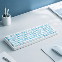 Clavier mécanique Zornher ZH980 Cloud Feather Emerald RGB rétroéclairé avec pavé numérique USB Type-C sans fil 2,4 GHz
