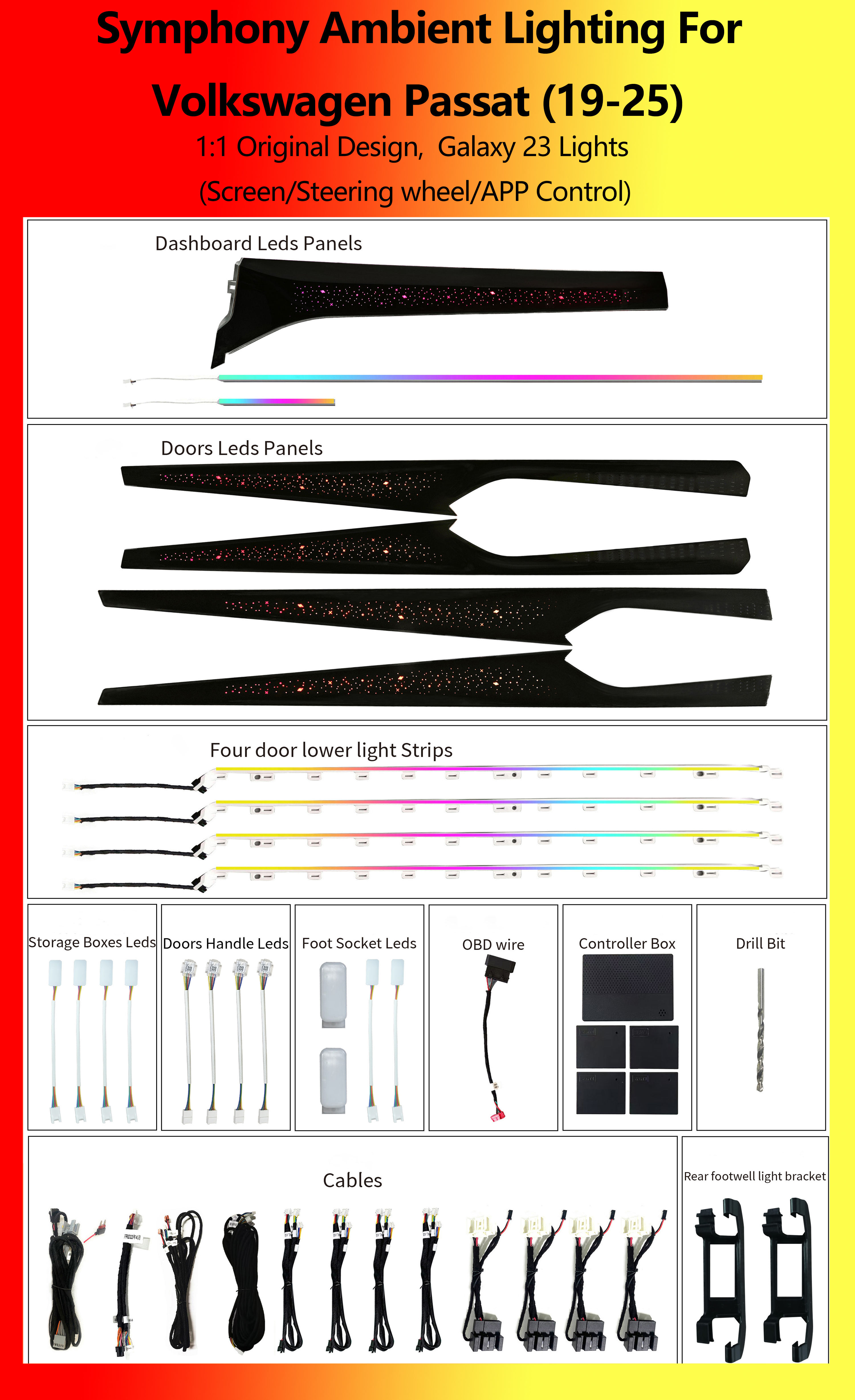 For Volkswagen Passat Galaxy Symphony 23 Lights