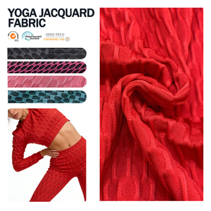 Rouleau de tissu jacquard extensible dans quatre sens à haute élasticité pour la production de vêtements de yoga et de sport - Product Image 1