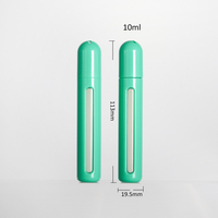 Flacons roll-on vides en plastique de 15 ml pour huiles essentielles, parfums, cosmétiques, avec applicateur à bille en pierre précieuse, sérigraphiés, rechargeables