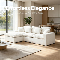 Canapé 3 places en chenille blanc, tufté à grille, moderne, multicolore, vente en gros, personnalisable OEM ODM, directement de l'usine