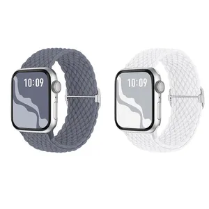 Wholesale Solo Loop Watch Band 38 40 44 45 49mm Nylon Watch Strap For Apple Watch Ultra 2 9 8 7 6 5 4 3 2 1 Se