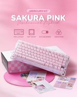 OEM ODM Mercury K1 75 Wireless Mechanical Gaming Keyboard RGB Backlit Gasket Mount Hot Swappable Linear Switches Creamy Sound K
