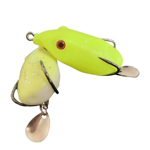 Double Hook Fighting Blood Groove Rising Hook Tip Thunder Frog Artificial Soft Bait PVC Freshwater Fishing Soft Lure Set - Product Image 6