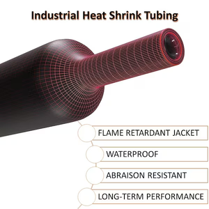 Tube <span class=keywords><strong>thermorétractable</strong></span> 1M, rapport 3:1, imperméable, sans adhésif, double paroi, tube de protection pour fils, noir - Product Image 6