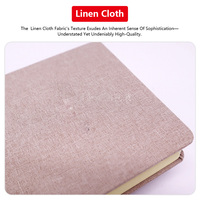 Carnet de notes personnalisé A5 en tissu de lin doux avec estampage doré personnalisé ou logo en relief