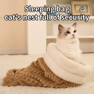ถุงนอนสำหรับสัตว์เลี้ยงที่ทนทานและอบอุ่นตอบสนองนิสัยของแมวในการเจาะรูที่นอนที่เจาะได้ - Product Image 6