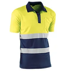 Polo - HV720BCAZUL S Wales - Colore: Giallo fluorescente/blu - Bande riflettenti con motivo a occhio di uccello (tre pezzi) - Product Image 2
