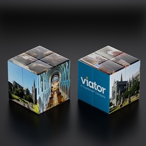 Viator Travel Client Gift Custom Logo Glow Dark Magnetic Speed <strong>Cube</strong> Puzzle Wholesale Promotional Bulk Order Personalized - Product Image 2