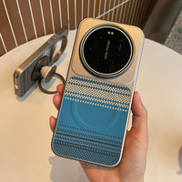 Casing Ponsel Mewah Anti Benturan dengan Grid Magnetik PC&PU untuk Xiaomi 17 Ultra dan iPhone 17 Pro Max, Pelindung Baru