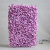 Bloemenwandpaneel Kunstmatige Wand Hydrangea Bloemenachtergrond 3D Zijden Hydrangea Rozen Bloempaneel voor Fotoachtergrond Huisfeest