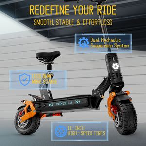 Monopattino Elettrico a Doppio Motore ad Alta Velocità per Adulti, Autonomia <span class=keywords><strong>50</strong></span>-60 Miglia Fuoristrada con Display MPH - Product Image 6