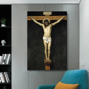 Tableaux sur toile murales du Christ Crucifié, reproductions chrétiennes célèbres, art déco abstrait, images murales de Jésus pour salon - Product Image 4