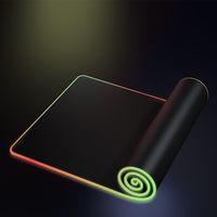 Tapis de souris rétroéclairé Led RGB, 7 couleurs, étanche, parfait pour jeu Gamer, pour grand bureau, nouveau modèle 2022