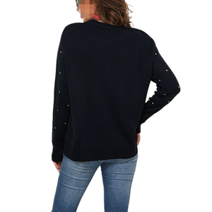 Bán Hàng Nóng Ít Chim Cánh Cụt Jacquard Lỏng Đan Phụ Nữ Áo Len Bán Buôn Áo Thun Giáng Sinh Của Phụ Nữ Áo Len - Product Image 6