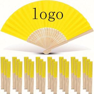 Éventail pliant en bambou blanc, style art populaire, cadeau souvenir pour mariages, décoration sculptée DIY avec modèle de peinture personnalisée pour usage professionnel - Product Image 4