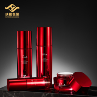 Contenants cosmétiques de luxe, pot en verre vide pour soins de la peau 50g, flacon en verre unique pour tonique facial 100ml 120ml, sérigraphié et estampé à chaud