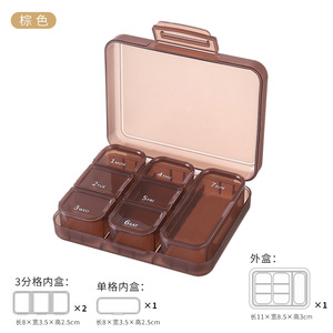 Boîte à médicaments à 7 compartiments, boîte de rangement portable pour pilules de voyage, pour ranger de petites boîtes à médicaments pendant sept jours de la <span class=keywords><strong>semaine</strong></span> - Product Image 5