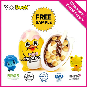 Uovo Sorpresa con Cioccolato, Biscotti, Caramelle e Giocattolo, Regalo Originale, Dolciumi all'Ingrosso OEM per Distributori, Pasqua, YOLODUCK - Product Image 1