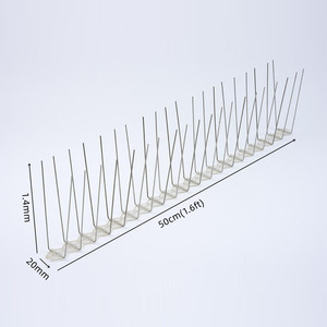 Prix bas, épines <span class=keywords><strong>anti</strong></span>-<span class=keywords><strong>pigeons</strong></span> en acier inoxydable sur base en plastique pour éloigner les oiseaux - Product Image 4