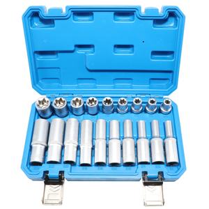 Jeu de douilles longues et profondes E Torx Star de 19 pièces, entraînement de 1/2 pouce pour voiture, douilles hexagonales courtes et longues - Product Image 1