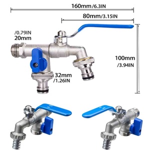 Anti-Freeze Bibcocks 1/2" X 3/4" Brass Garden Hose Faucet Outdoor Garden Water <b>Tap</b> Faucet Brass Washing Machine Faucet Bidcocks - Product Image 2