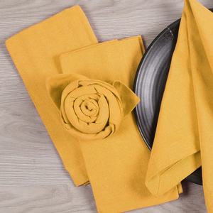 Serviettes de table élégantes brodées à la main en lin 100% serviettes de table réutilisables de haute qualité pour la maison mariage avion utilisation jetable - Product Image 4