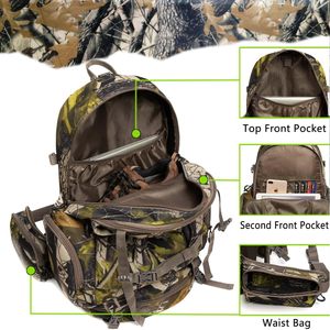 Échantillon gratuit Petit sac à dos tactique Sports de plein air Étanche Fermeture éclair Doux Camouflage Polyester Kayak Randonnée Camping Chasse - Product Image 1