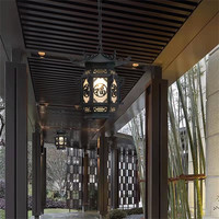 Lámpara Colgante Exterior Contemporánea LED Impermeable para Jardín, Patio, Puerta, Pasillo, Balcón