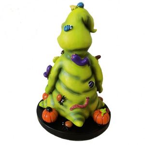 2026 Neue Produkte: Handgefertigtes grünes Monster, das Zwerge frisst – Gruselige Heimdekoration aus Harz für Halloween - Product Image 5